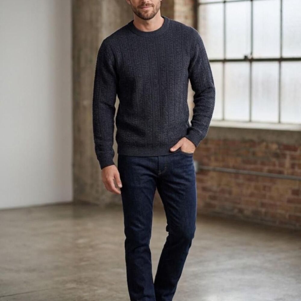 Bill-blass Men's Navy and Blue Jumper